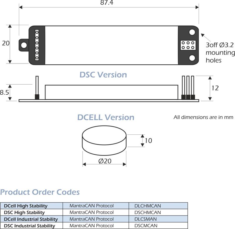 d-can canbus data converter dimensions